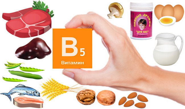 Продукты с витамином B5