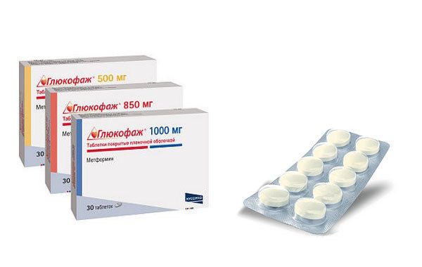 Глюкофаж (гидрохлорид метформина): 500, 850 и 1000 мг
